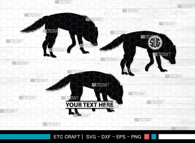 Wolf Monogram, Wolf Silhouette, Wolf SVG, Growling Wolf Svg, Howling Wolf Svg, Wolf Head Svg, Wolves Svg, SB00332 SVG ETC Craft 