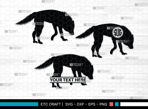 Wolf Monogram, Wolf Silhouette, Wolf SVG, Growling Wolf Svg, Howling Wolf Svg, Wolf Head Svg, Wolves Svg, SB00332 SVG ETC Craft 