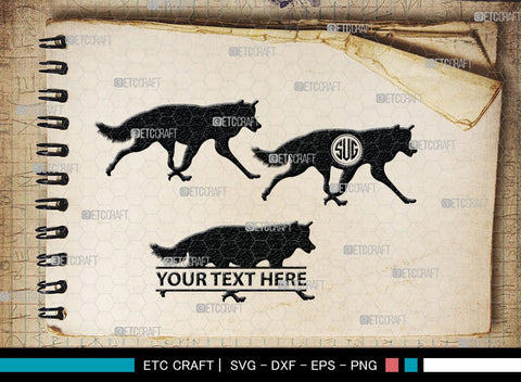 Wolf Monogram, Wolf Silhouette, Wolf SVG, Growling Wolf Svg, Howling Wolf Svg, Wolf Head Svg, Wolves Svg, SB00332 SVG ETC Craft 