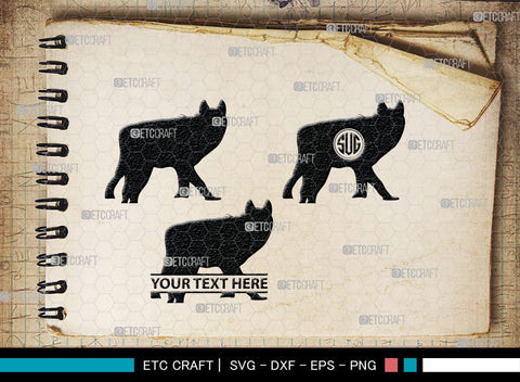 Wolf Monogram, Wolf Silhouette, Wolf SVG, Growling Wolf Svg, Howling Wolf Svg, Wolf Head Svg, Wolves Svg, SB00332 SVG ETC Craft 