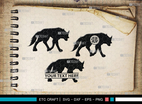 Wolf Monogram, Wolf Silhouette, Wolf SVG, Growling Wolf Svg, Howling Wolf Svg, Wolf Head Svg, Wolves Svg, SB00332 SVG ETC Craft 