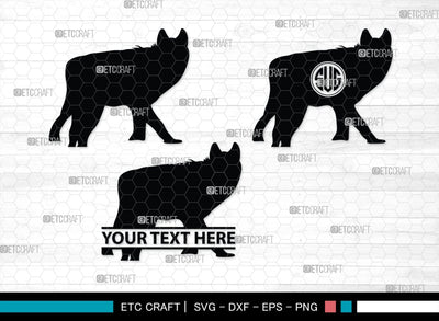 Wolf Monogram, Wolf Silhouette, Wolf SVG, Growling Wolf Svg, Howling Wolf Svg, Wolf Head Svg, Wolves Svg, SB00332 SVG ETC Craft 