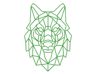 Wolf one line Machine Embroidery Design Embroidery/Applique DESIGNS Canada Embroidery 