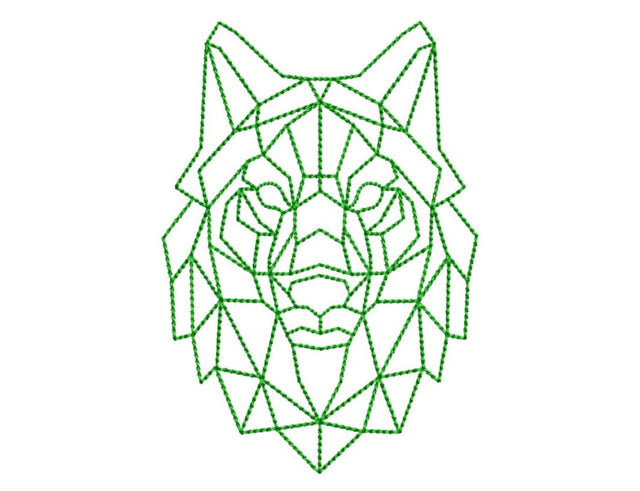 Wolf one line Machine Embroidery Design Embroidery/Applique DESIGNS Canada Embroidery 