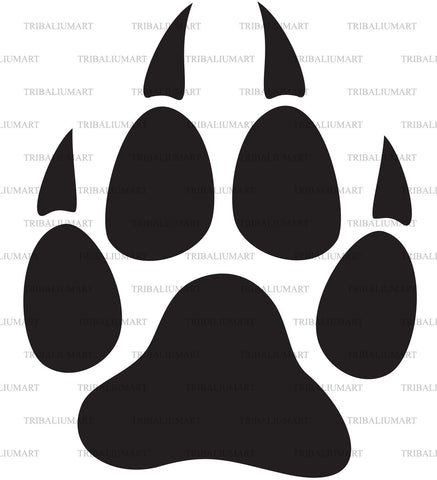 Wolf paw print SVG TribaliumArtSF 