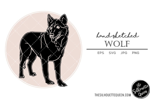 Wolf Sketch Vector SVG Loveleen Kaur 