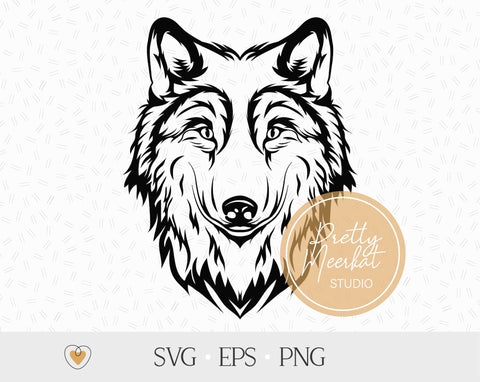 Wolf svg, Wolf head svg, Wolf face png files - So Fontsy