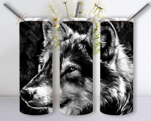 Wolf Tumbler Png, Wolf Tumbler 20oz Skinny Tumbler, Wolf Dream Tumbler PNG Seamless 20oz Skinny Tumbler Design PNG, Tumbler Wrap PNG Sublimation PixelChick 