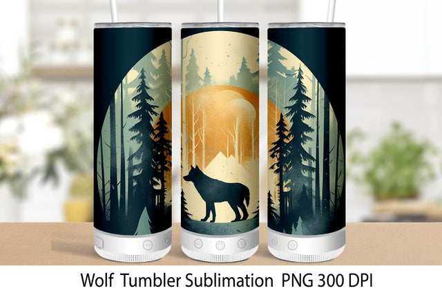 Wolf Tumbler Sublimation. Tumbler Wrap Sublimation 20 oz Sublimation Samaha Design 