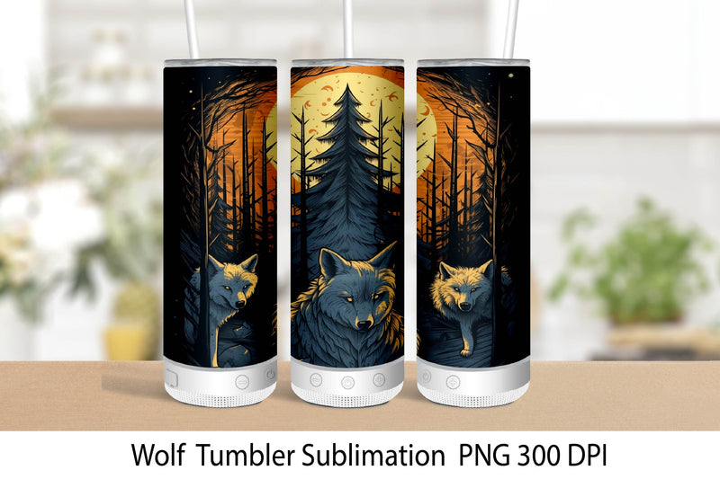 Wolf Tumbler Sublimation. Tumbler Wrap Sublimation 20 oz Sublimation Samaha Design 