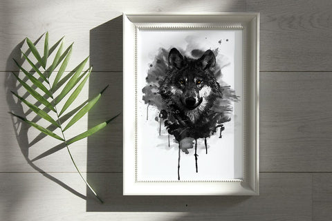 Wolf Watercolor Sublimation Clipart PNG JPG Sublimation nikola 