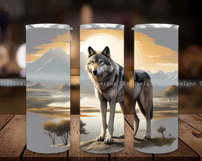 Wolf Watercolor Tumbler Wrap png, Wolves Tumbler Wrap Design PNG, Animal Tumbler Design, Instant Digital Download Sublimation ToriDesigns 