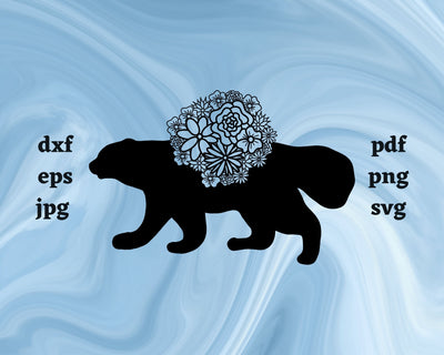 Wolverine Mandala SVG Cut File SVG Northern Light SVG 