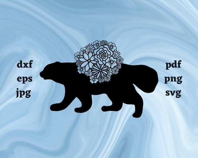 Wolverine Mandala SVG Cut File SVG Northern Light SVG 