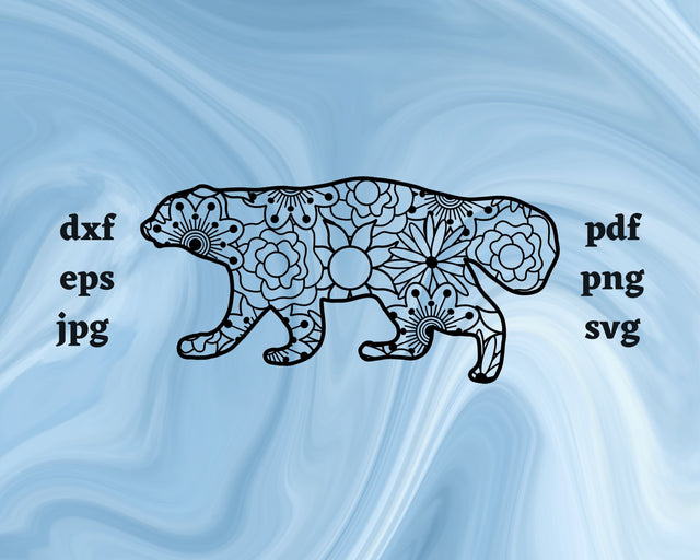 Wolverine Mandala SVG Cut File SVG Northern Light SVG 