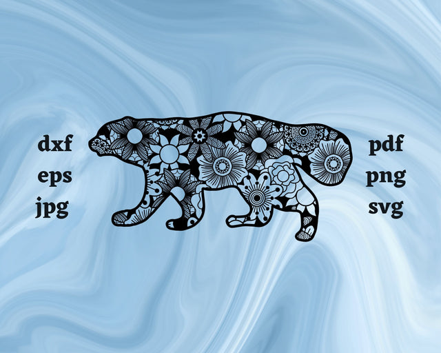 Wolverine Mandala SVG Cut File SVG Northern Light SVG 