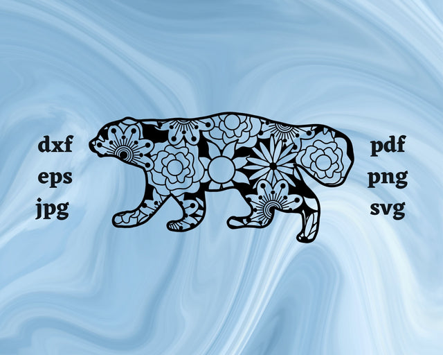 Wolverine Mandala SVG Cut File SVG Northern Light SVG 