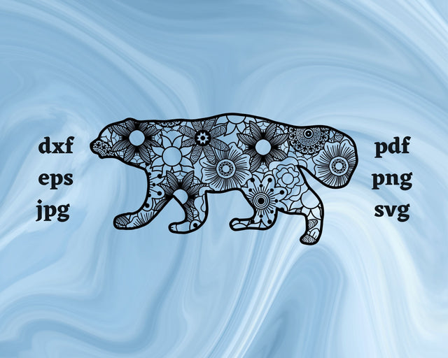 Wolverine Mandala SVG Cut File SVG Northern Light SVG 