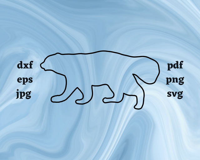 Wolverine Outline SVG Cut File SVG Northern Light SVG 