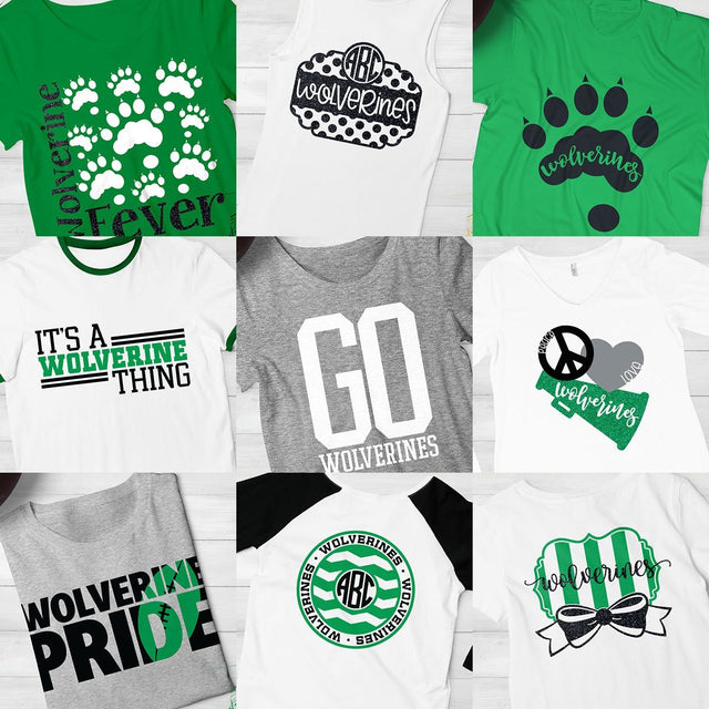 Wolverines Spirit Bundle SVG Kelly Lollar Designs