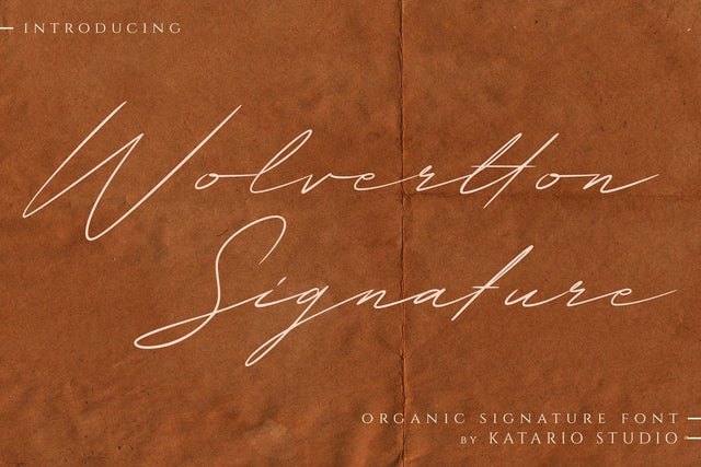 Wolvertton Signature | Authentic Signature Font Font Katario Studio 