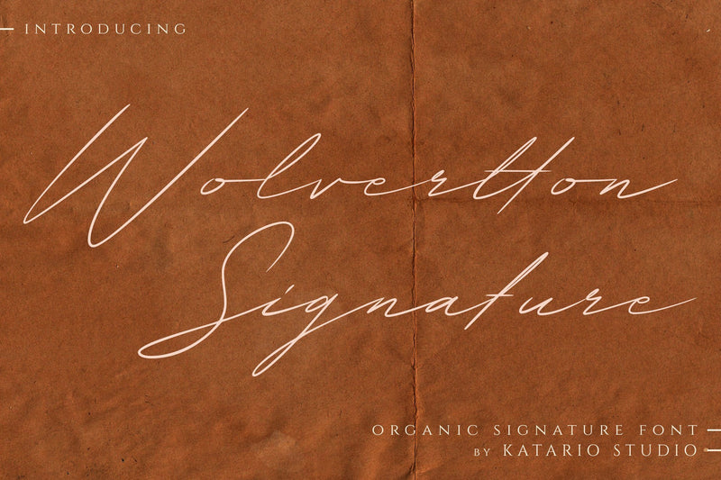 Wolvertton Signature | Authentic Signature Font Font Katario Studio 