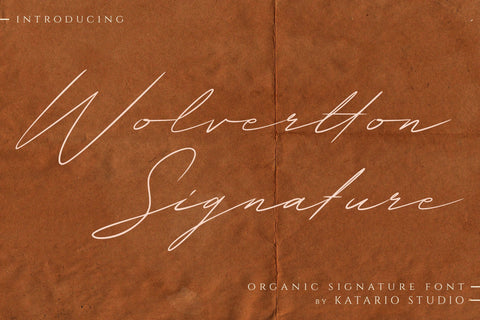 Wolvertton Signature | Authentic Signature Font Font Katario Studio 