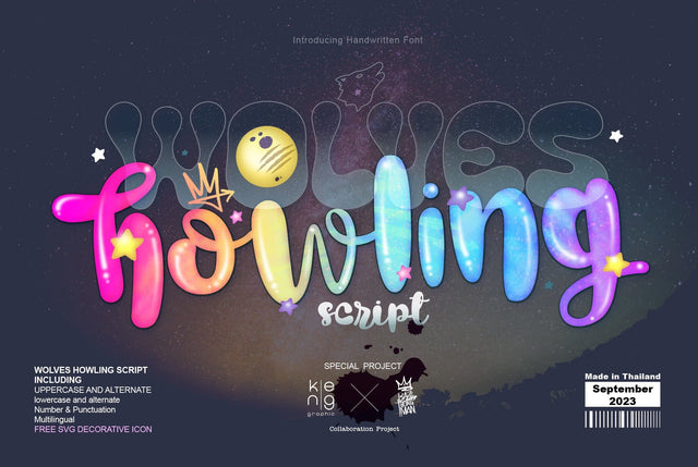 Wolves Howling Script Font BB Digital Arts 