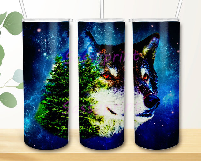 Wolves Tumbler Design, Royal blue 20oz Skinny Tumbler Template For Sublimation, Wolf Tumbler Wrap, Wolves Tumbler PNG Sublimation sassyprint 