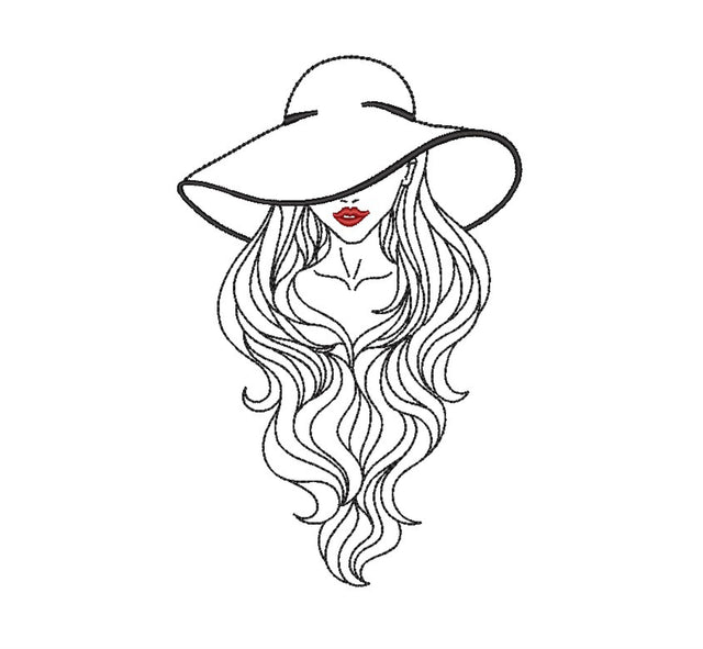 Woman embroidery design, Face embroidery, Line embroidery design, 8 sizes Embroidery/Applique DESIGNS Nino Nadaraia 