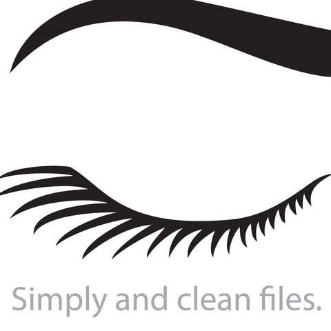 Woman Eyelashes and Eyebrow silhouettes SVG TribaliumArtSF 
