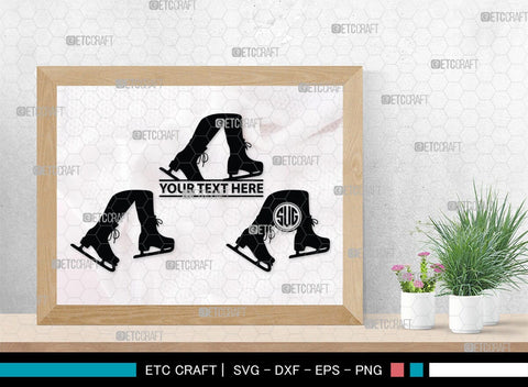 Woman Figure Skating Monogram, Woman Figure Skating Silhouette, Woman Figure Skating SVG, Female Figure Skating Svg, SB00418 SVG ETC Craft 