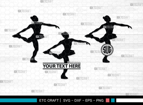 Woman Figure Skating Monogram, Woman Figure Skating Silhouette, Woman Figure Skating SVG, Female Figure Skating Svg, SB00418 SVG ETC Craft 