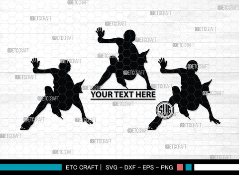 Woman Figure Skating Monogram, Woman Figure Skating Silhouette, Woman Figure Skating SVG, Female Figure Skating Svg, SB00418 SVG ETC Craft 