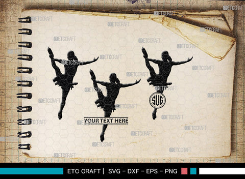 Woman Figure Skating Monogram, Woman Figure Skating Silhouette, Woman Figure Skating SVG, Female Figure Skating Svg, SB00418 SVG ETC Craft 