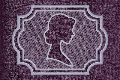 Woman head figure embossed machine embroidery digital down Embroidery/Applique DESIGNS embroidery-workshop 