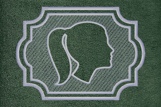 Woman head figure embossed machine embroidery digital down Embroidery/Applique DESIGNS embroidery-workshop 