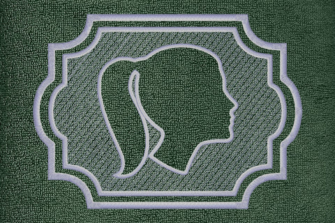 Woman head figure embossed machine embroidery digital down Embroidery/Applique DESIGNS embroidery-workshop 