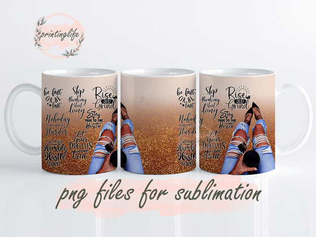 Woman Hustle Quotes, Black Woman Sublimation, Black Woman Print PNG File Digital Download Sublimation PrintingLife 