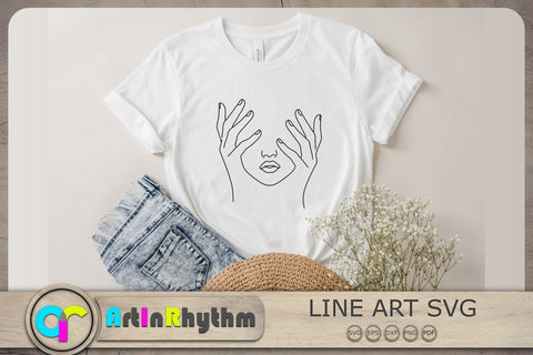 Woman Line Art Svg, Woman Face Line Art Svg, Line Art Svg SVG Artinrhythm shop 