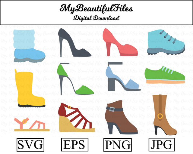 Woman Shoes Cliparts SVG MyBeautifulFiles 