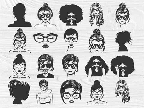 lllᐅDownload Girl Loves Silhouette Portrait SVG - best layered vector vinyl