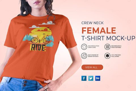 Woman T-Shirt Mock-Up Bundle Mock Up Photo SH_Tee store 