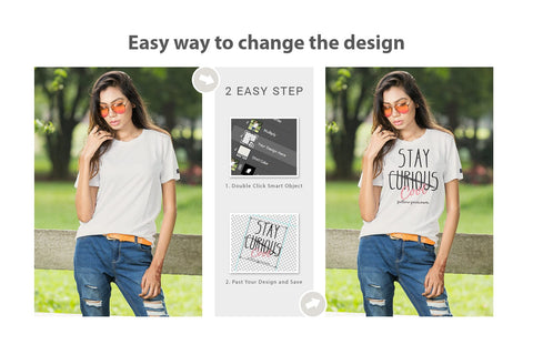 Woman T-Shirt Mock-Up Bundle Mock Up Photo SH_Tee store 