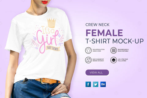 Woman T-Shirt Mock-Up Bundle Mock Up Photo SH_Tee store 