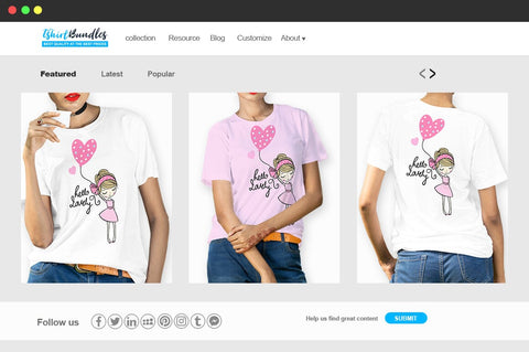 Woman T-Shirt Mock-Up Bundle Mock Up Photo SH_Tee store 