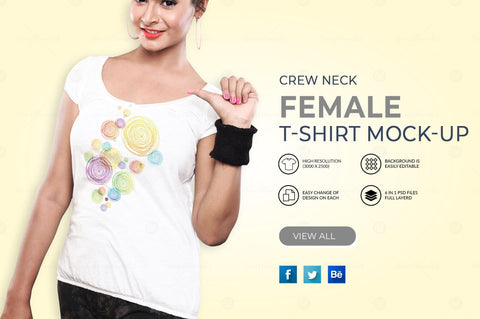 Woman T-Shirt Mock-Up Bundle SVG SH_Tee store 