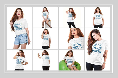 Woman T-Shirt Mock-Up Mock Up Photo SH_Tee store 