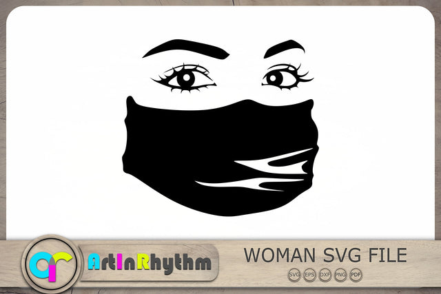 Woman with facemask Svg, Facemask Svg, Pandemic Svg SVG Artinrhythm shop 