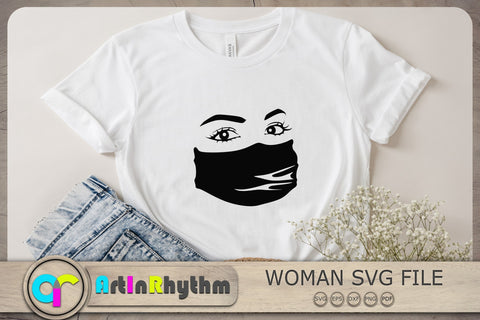 Woman with facemask Svg, Facemask Svg, Pandemic Svg SVG Artinrhythm shop 